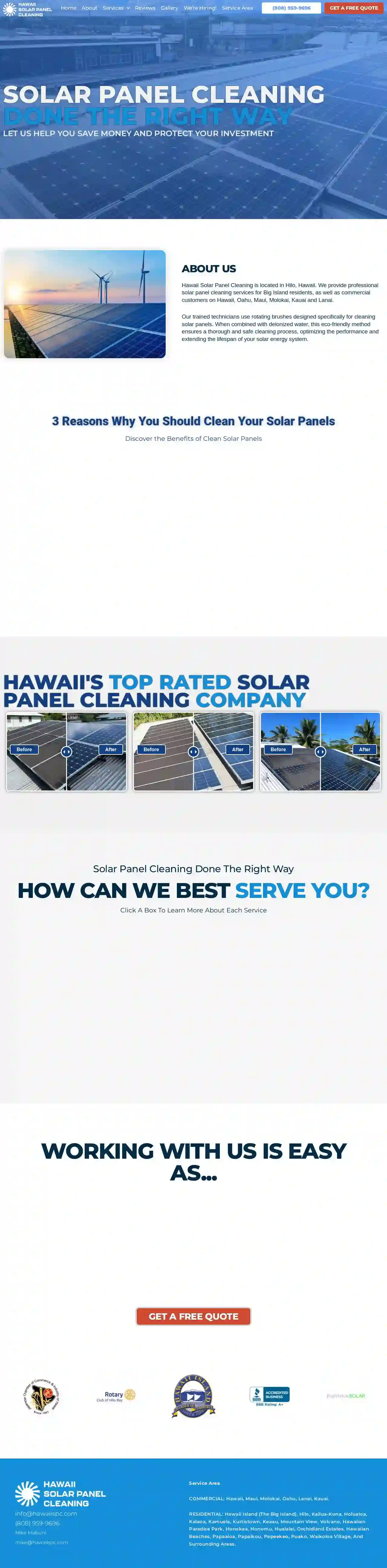 Hawaii Solar Panel Cleaning