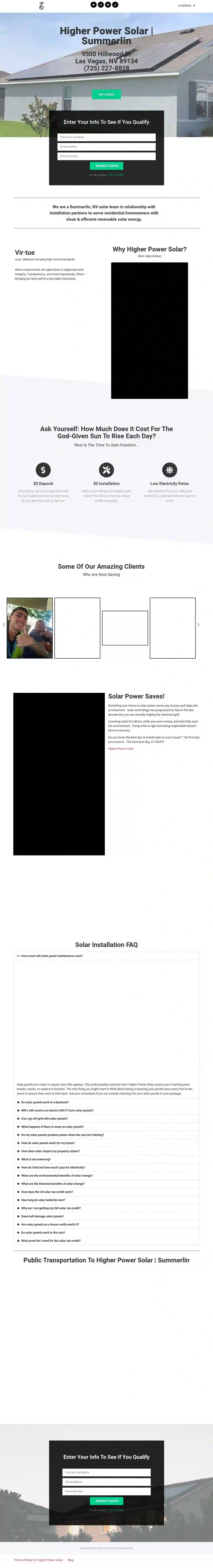 Higher Power Solar | Summerlin