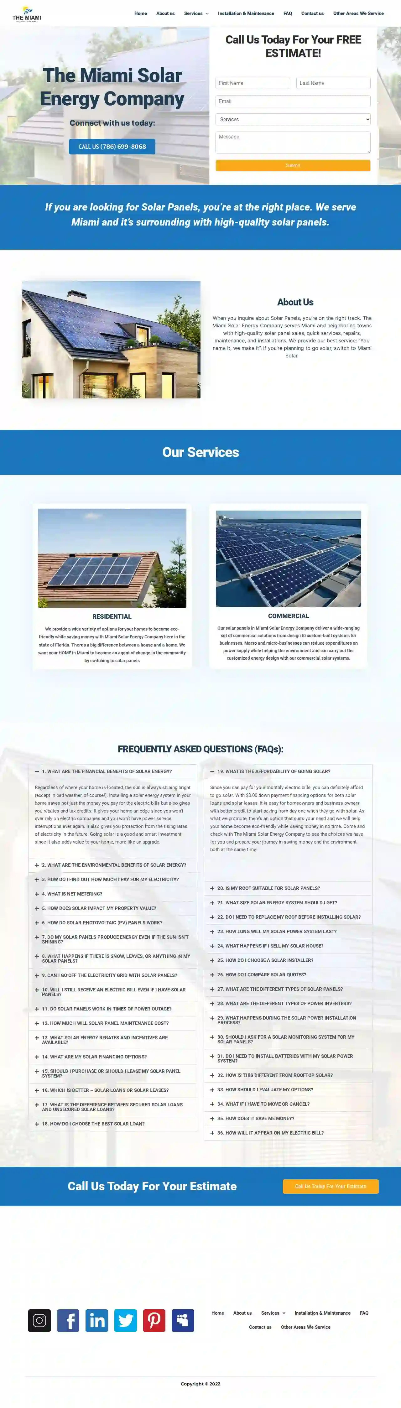 The Miami Solar Energy Company