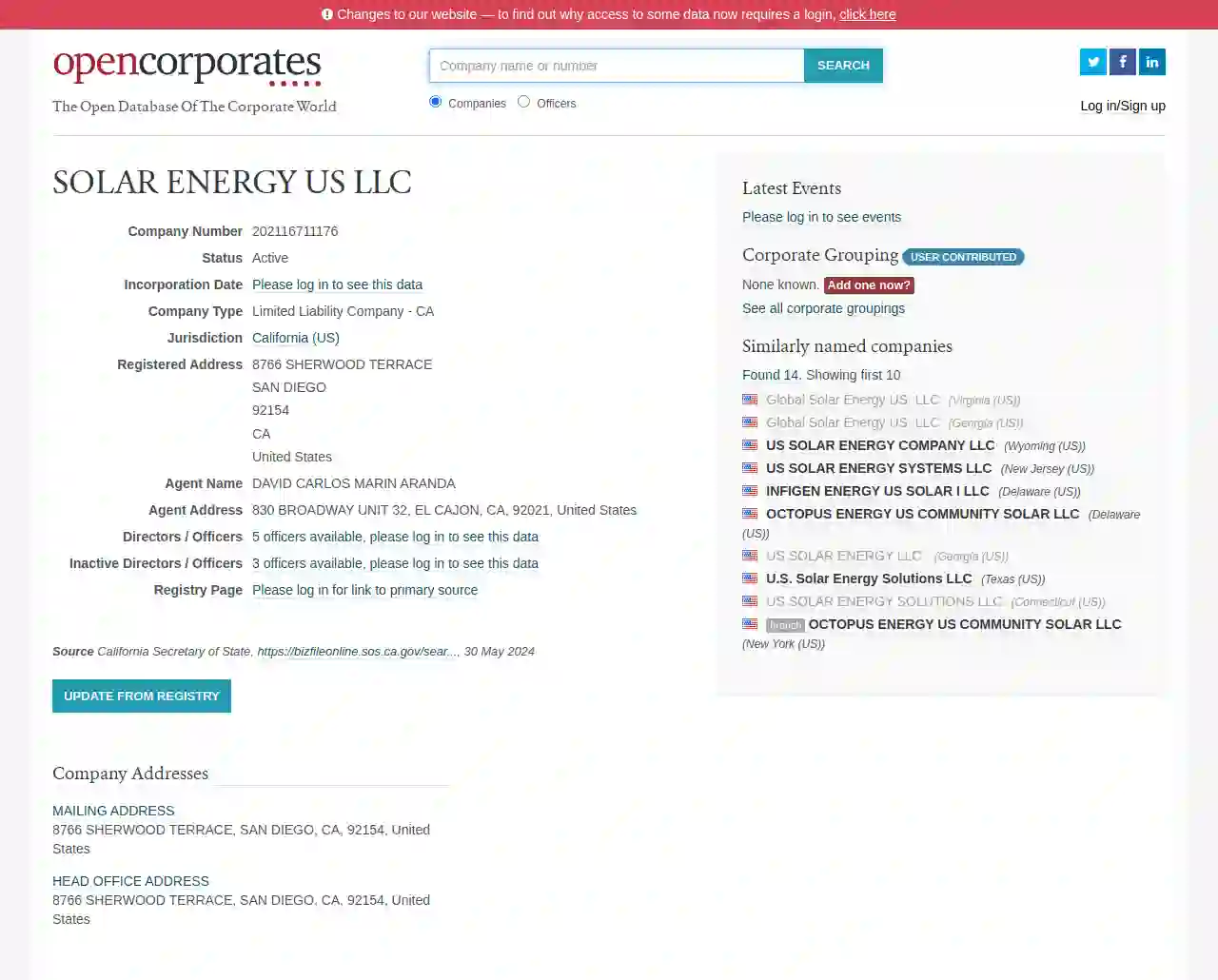 SOLAR ENERGY US LLC