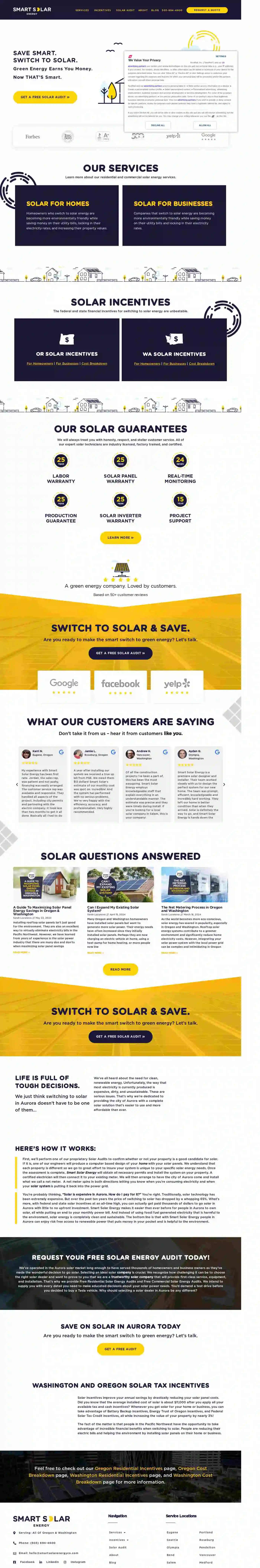 Smart Solar Energy Aurora Oregon