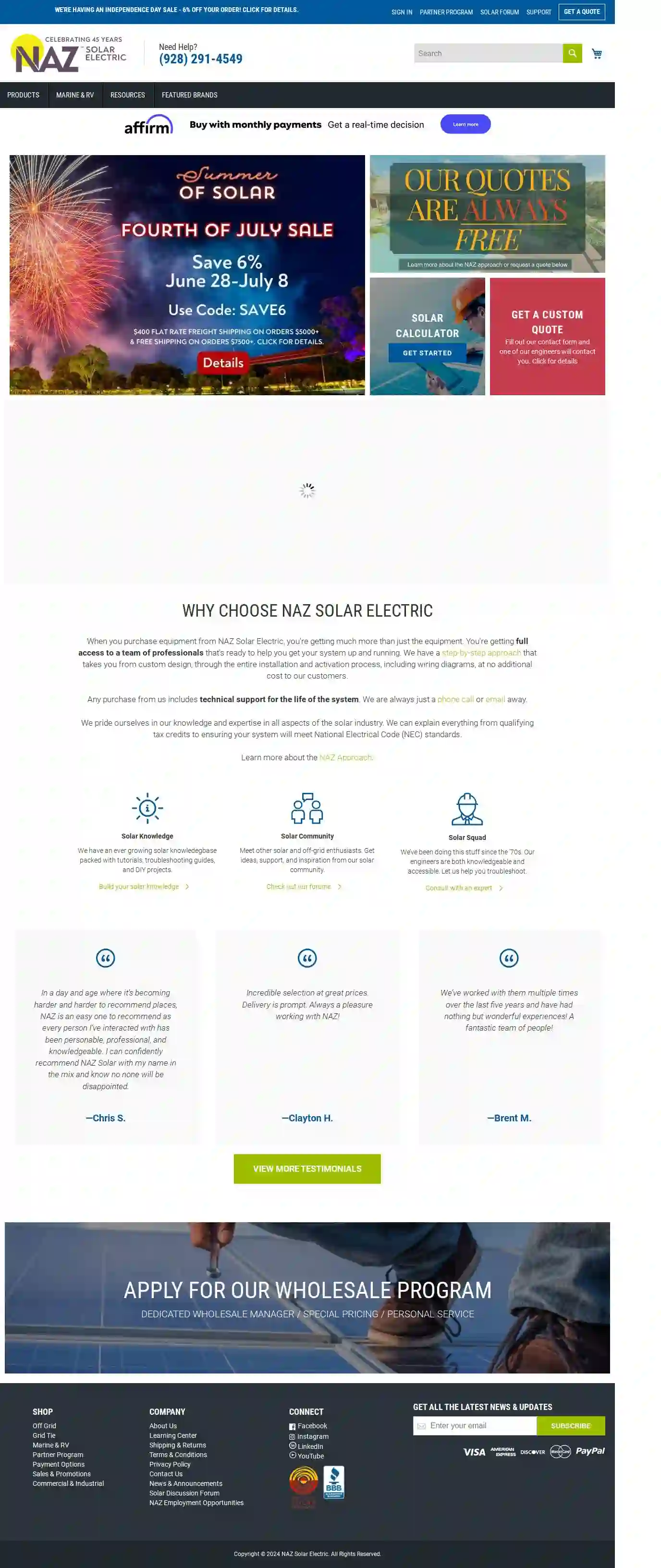 Northern Arizona Wind & Sun (dba) NAZ Solar Electric