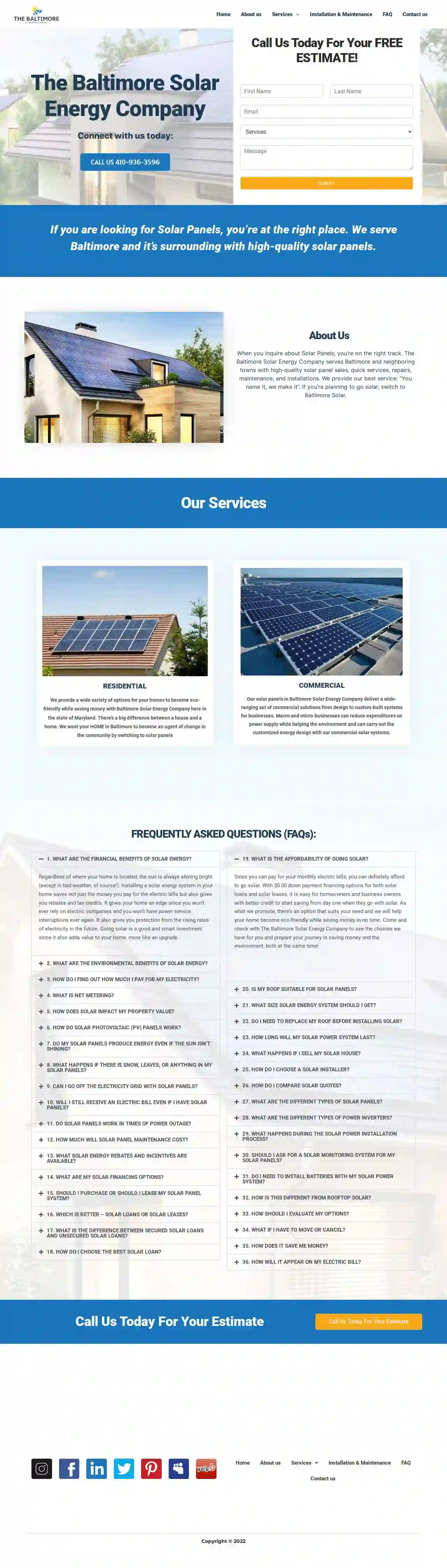 The Baltimore Solar Energy Company