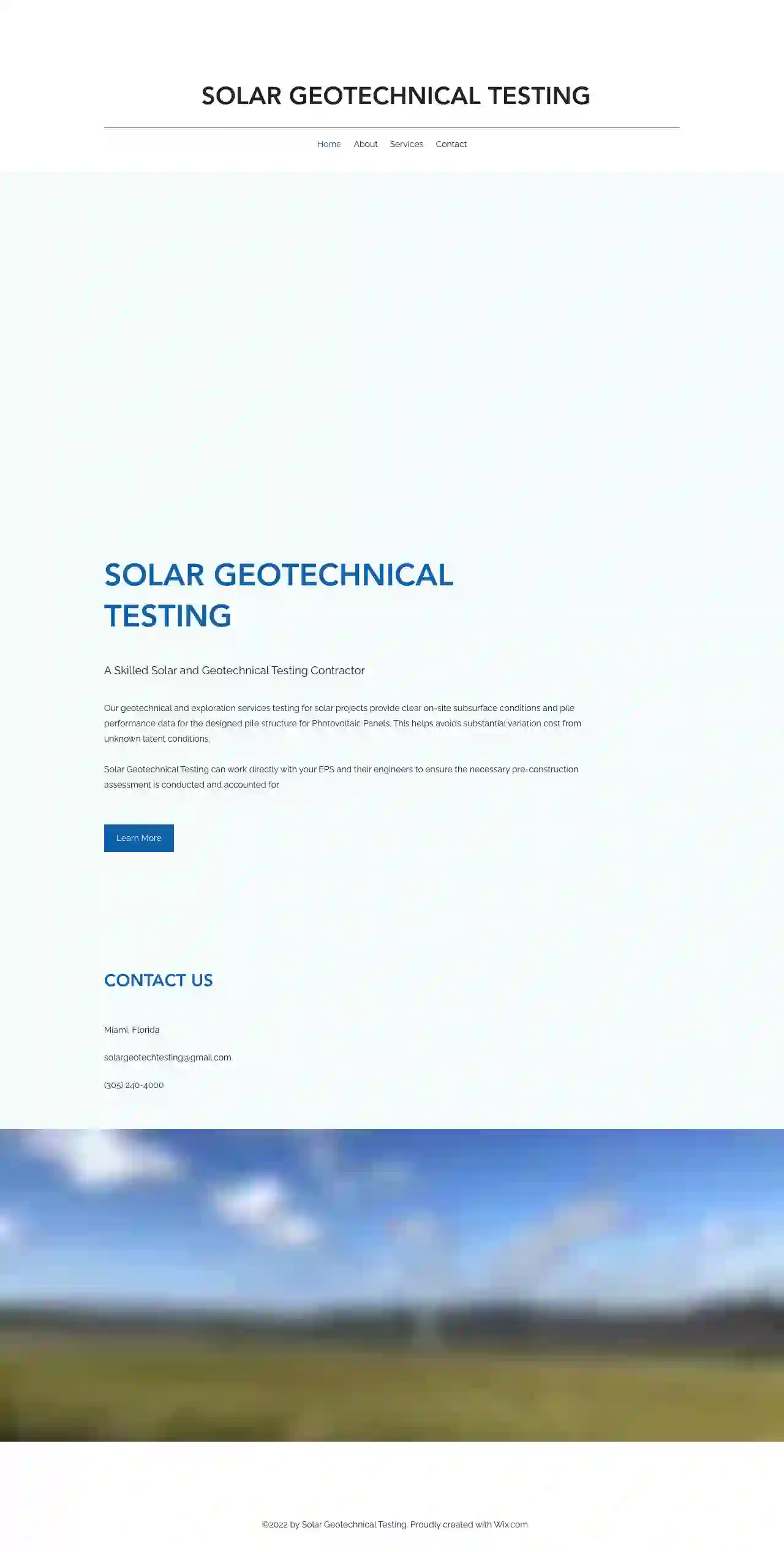 Solar Geotechnical Testing