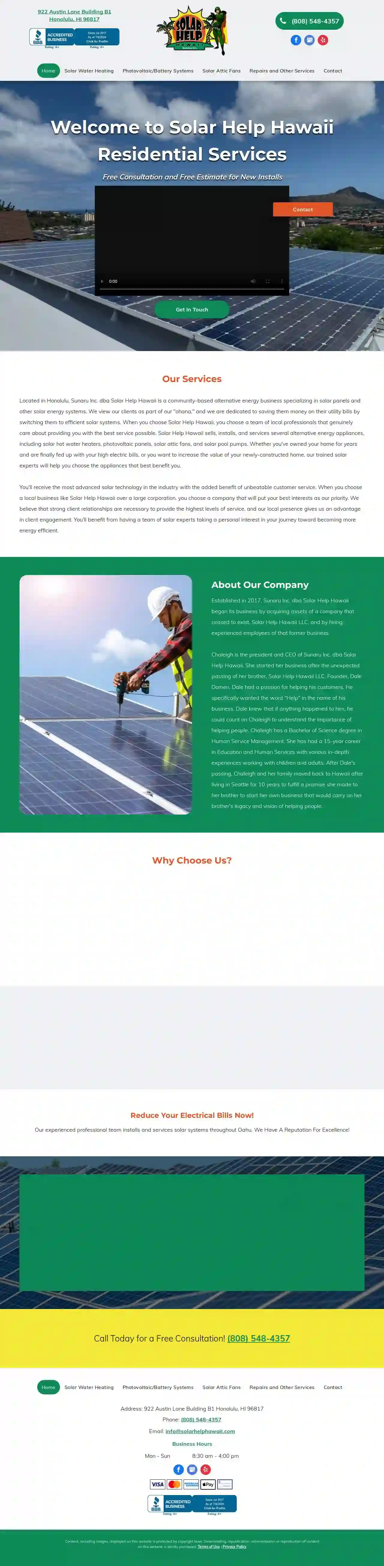 Sunaru Inc. dba Solar Help Hawaii