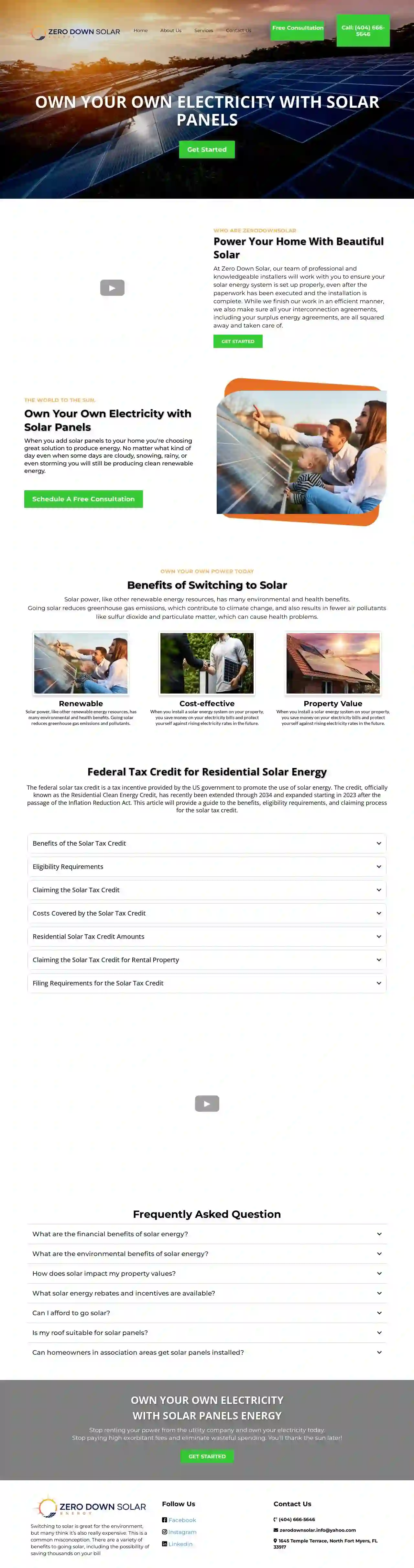 ZERO DOWN SOLAR ENERGY LLC